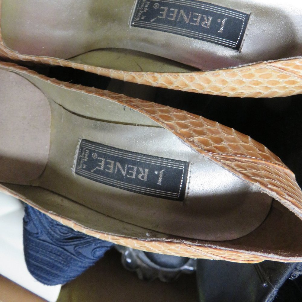 Beige J.RENEE BRAND SHOE * pump * snakeskin look 7 - Picture 4 of 5